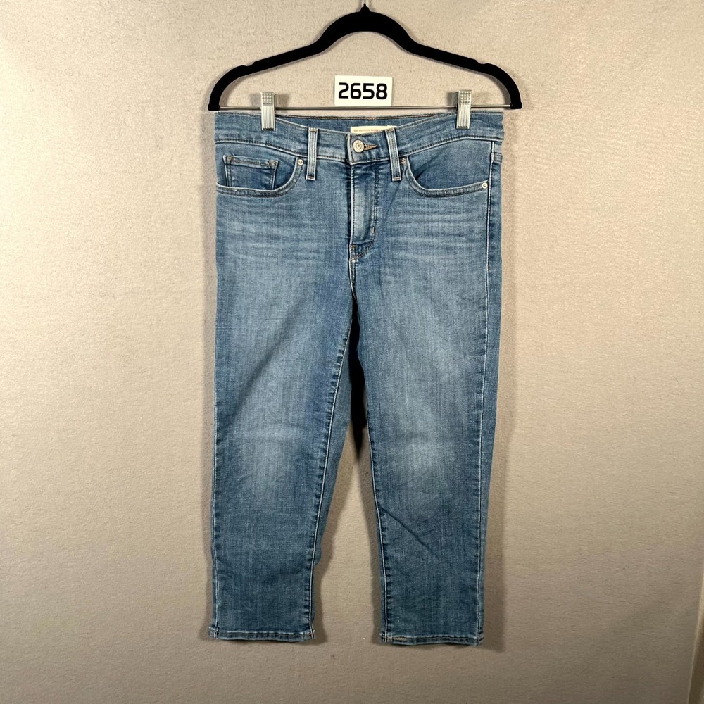 Levi's 311 Shaping Capri Jeans Womens 27 Blue‎ Denim Medium Wash Skinny Leg